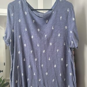 Ladies Old Navy everywear cactus print tshirt, size XL